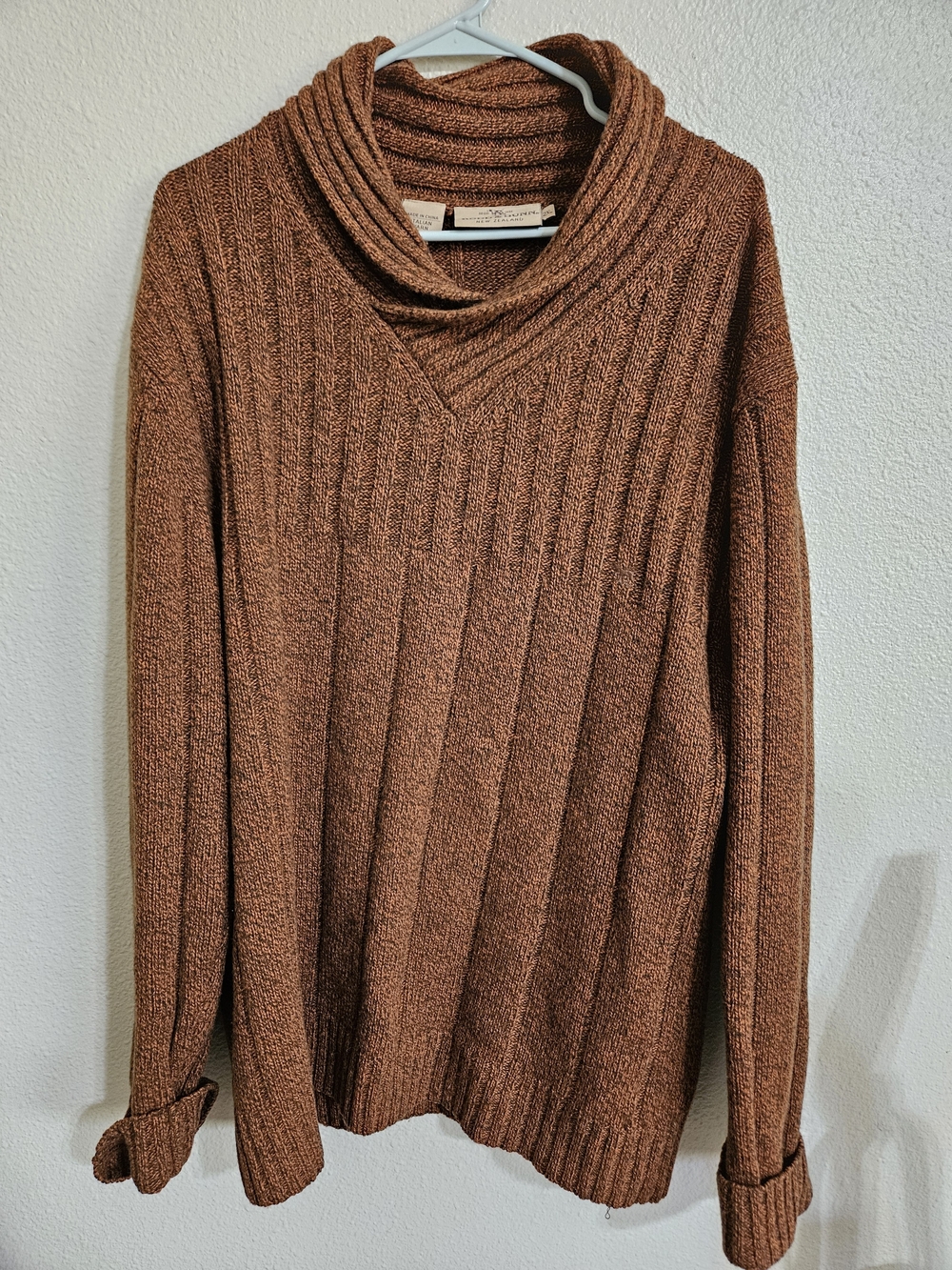 Rodd And Gunn Brown Cowl Neck Sweater - Cozy Ribbed Knit